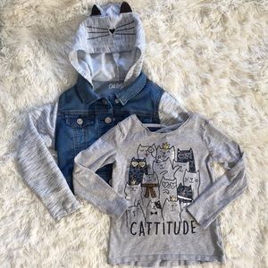 CATTITUDE Bundle!!! Denim Jacket and Cattitude Tee